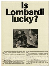1968 Magazine Publishers Assn VINCE LOMBARDI BART STARR Packers Vintage Print Ad
