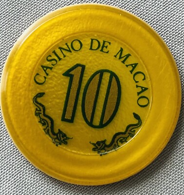 10 HKD T.D.M Macau Casino Chip Jeton  Sociedade de Turismo e Diversões de Macao,