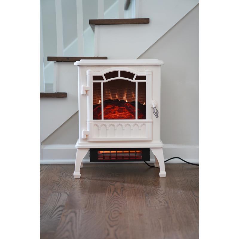 1500W 2Setting Electric Stove Heater Adjustable Flame Indoor Portable