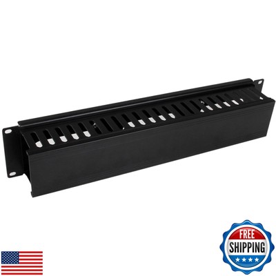 StarTech.com Horizontal 2U Server Rack Cable Management Finger Duct w/ Cover 