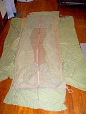 ORIGINAL WWII  1942 US Army Mosquito Net for Cots dated 1942 RARE