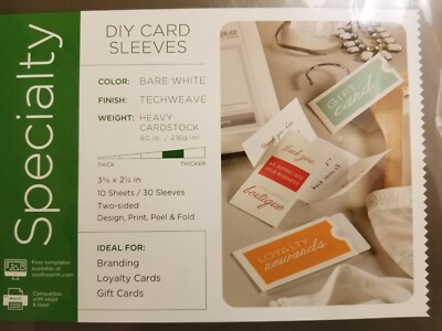 printed gift card sleeves 