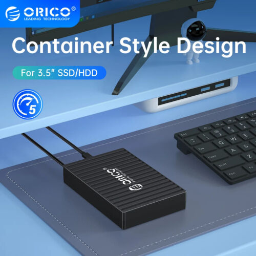 ORICO Externes Festplattengehäuse für 3,5 Zoll SATA SSD HDD USB C 5 Gbit/s UASP - Bild 2 von 11