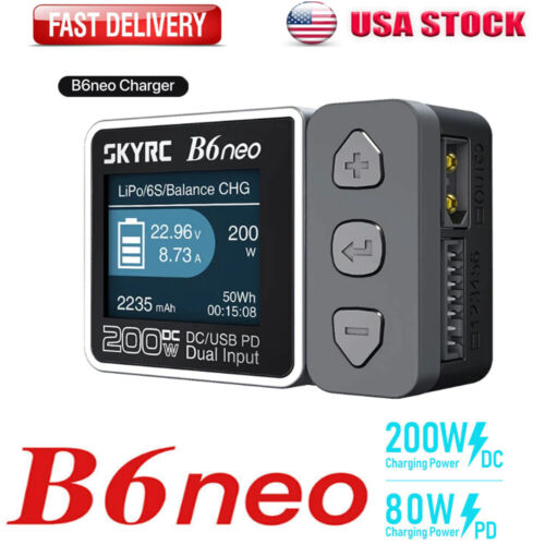 SKYRC B6neo Smart Charger DC 200W PD 80W LiPo Battery Balance Charger Discharger - Picture 1 of 12