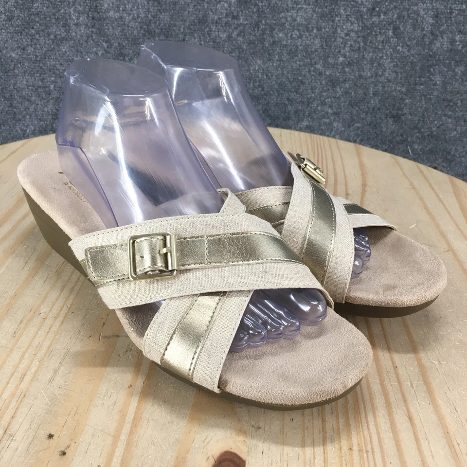 A2 by Aerosoles Sandals Womens 11M Florist Slide Beige Slip On Casual Wedge Heel - Image 3 of 4