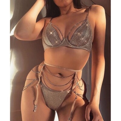 sexy sparkly lingerie Buy Sparkle Crystal Shine Cradle Push-Up Bra, Black - Order Bras online main image 0
