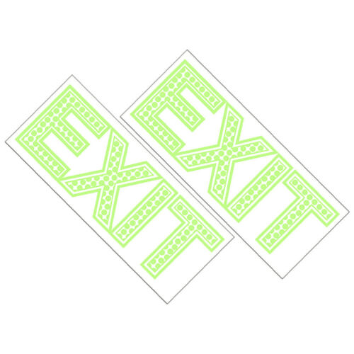  2 Sheets Exit Sign Glow In The Dark Exit Signs Exit Signs For Business - Afbeelding 1 van 12