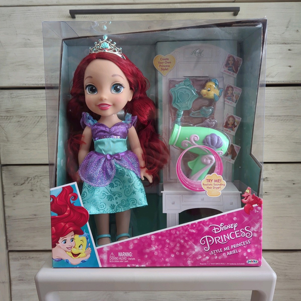 NEW Disney Princess The Little Mermaid Style Me Princess Ariel Doll Toy  figure