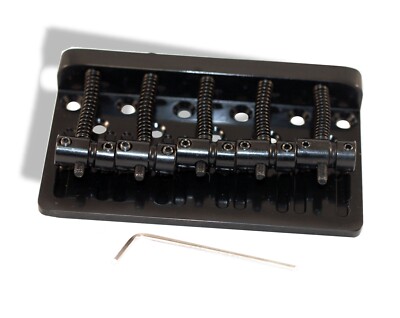 Bass Bridge 68mm 5 String thru body/bridge Black  080649BK
