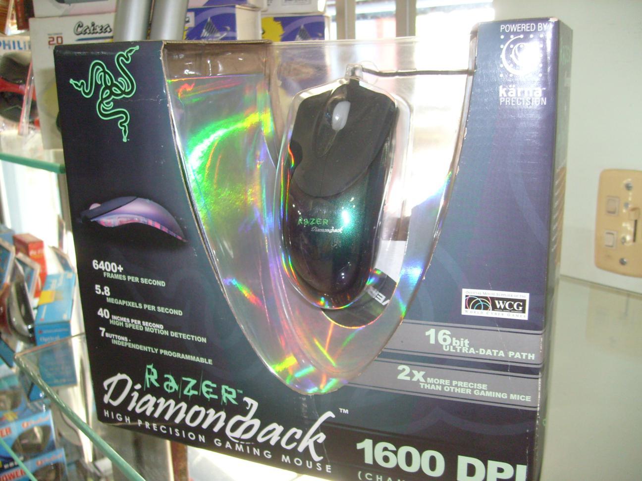RARE Mouse Razer Diamondback Chameleon Green 2004 SEALED FOR COLLECTORS - Picture 6 of 12