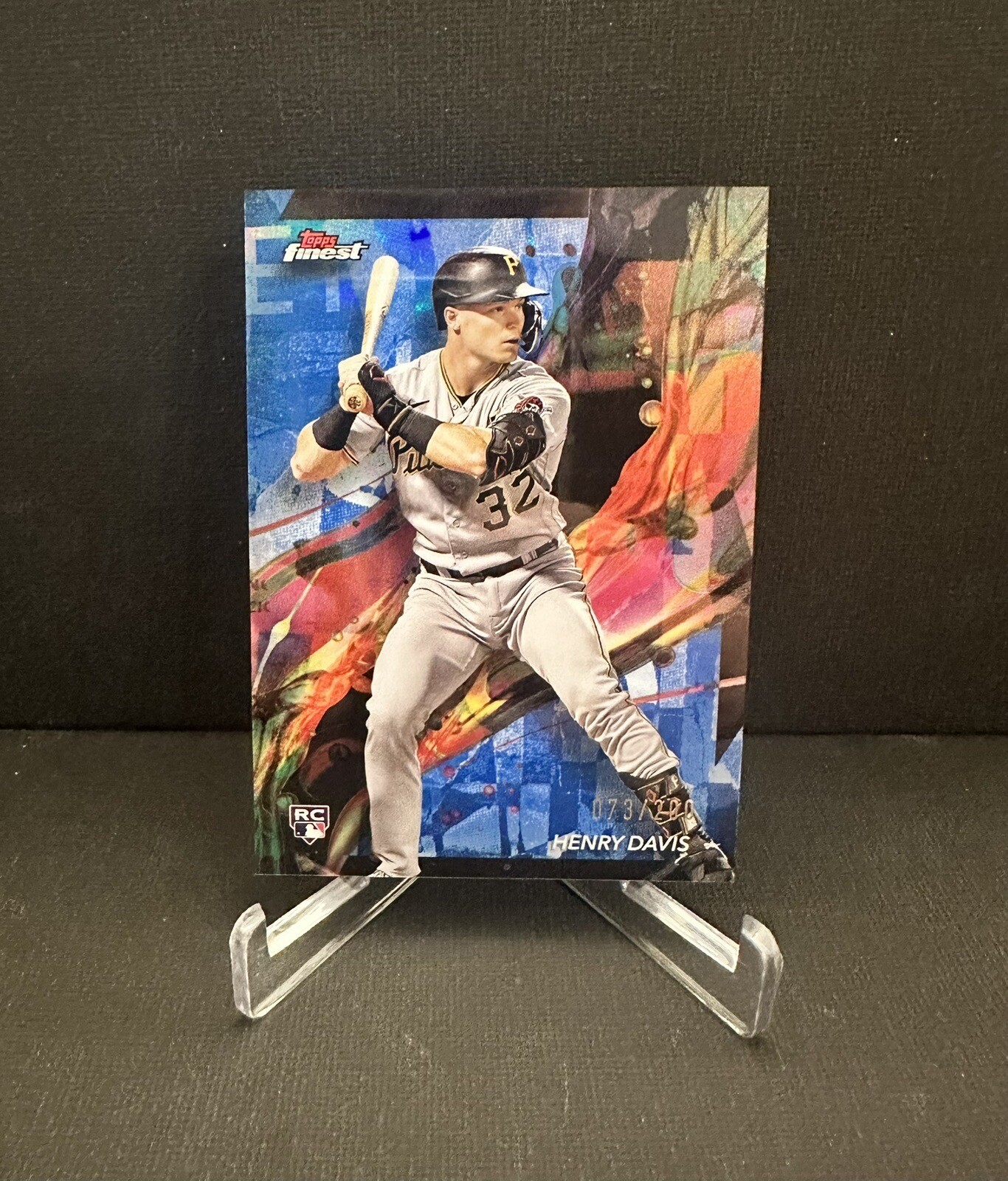 2024 Topps Finest Henry Davis Blue Refractor 73/200 #15 Pirates Rookie