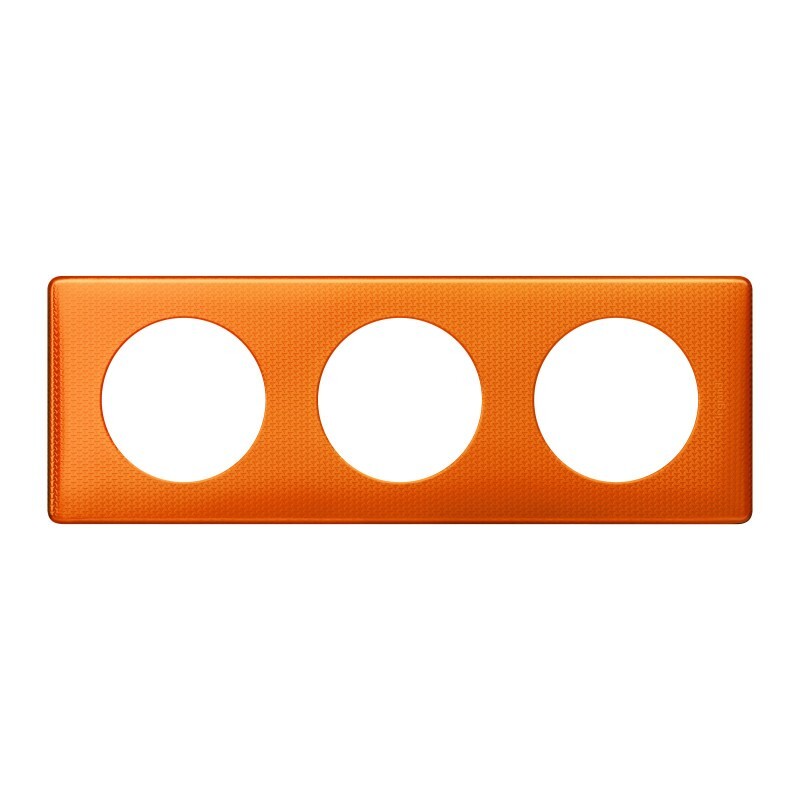 Plaque Legrand Celiane 3 postes orange pour rénover vos prises