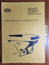 Vicon PS603 PS803 PS1003 PS753 PS953 PS1153 PS1353 PS1653 76112 Spreader Manual