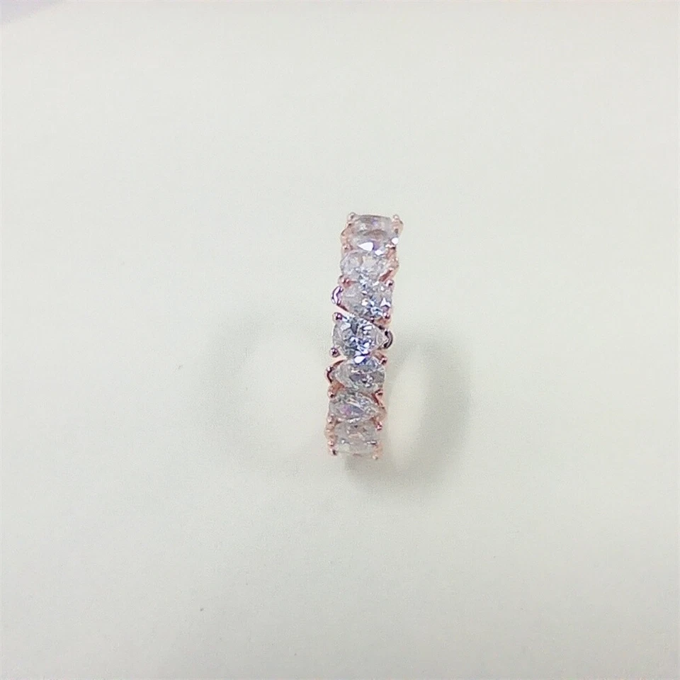 Anillo de Oro Pandora Banda Brillante Alterna Rosa Foto 2 de 4