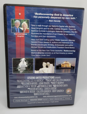 Rediscovering God in America Newt Callista Gingrich DVD English