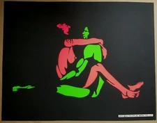 EROS 2 VINTAGE 1971 BLACKLIGHT POSTER PRO ARTS By Warren Dillon 16.5 x 21.5 N/M