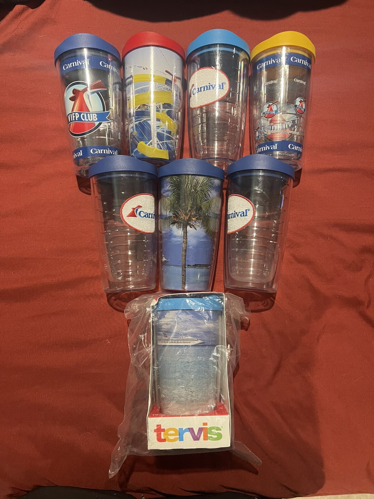 Tervis Tumbler Carnival Cruise Ship VIFP Club Multiple Styles & Colors Lot Bulk