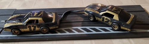 Tyco '82 Firebird T/A Black & Gold #17 & #12 Set Trans Am Tested Runs