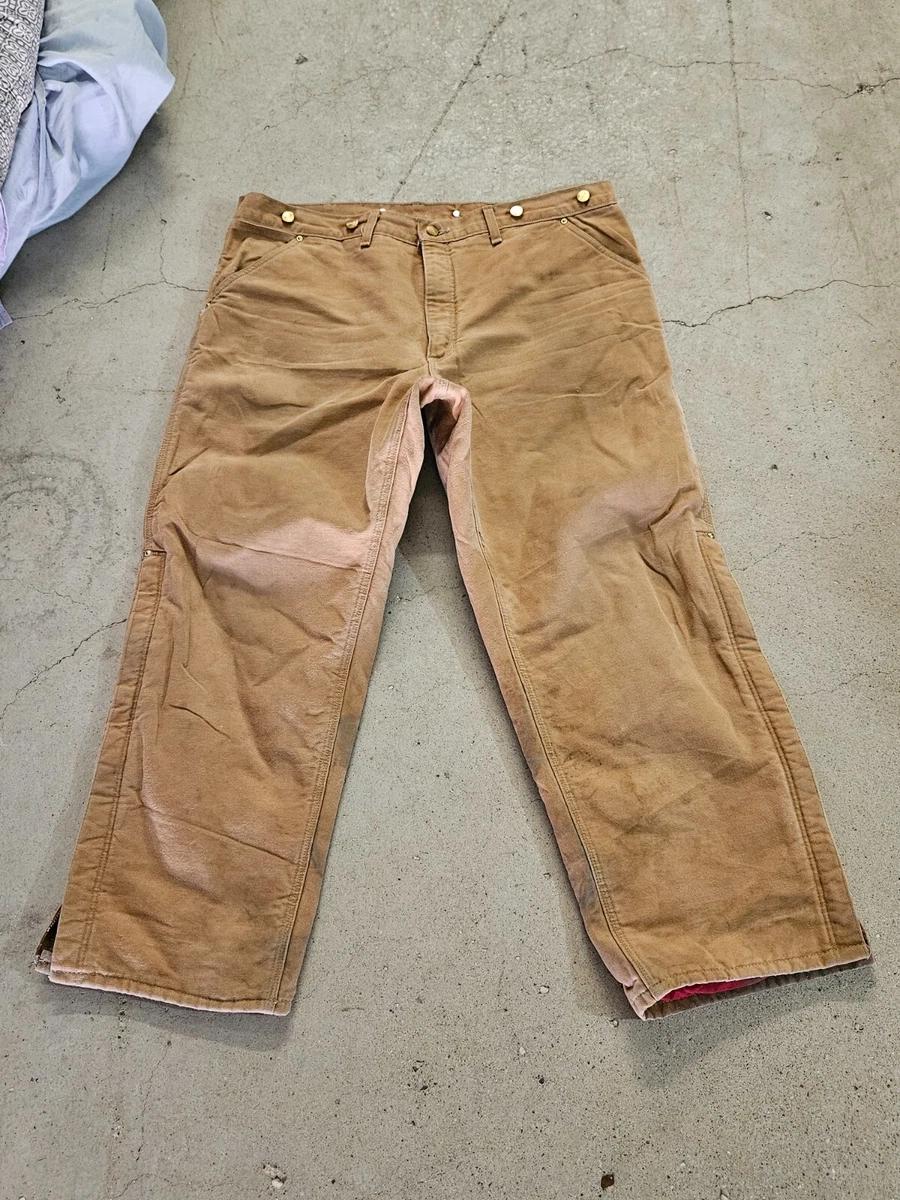 MENS 42 x 30 Vtg Carhartt B10 Duck Quilted Lined Work Waist