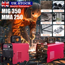 8 IN 1 Welding Machine Set Welder Gasless 220V 250A 350A Inverter MIG ARC MMA