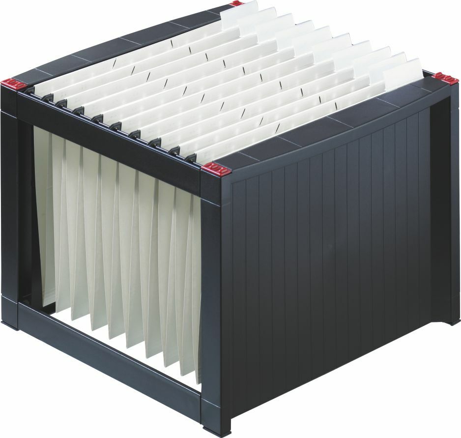 helit Hängeregister-Gestell schwarz H61100 für ca. 40 Hängemappen - unbefüllt