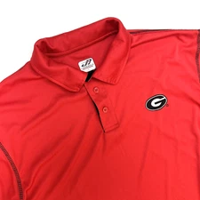 Georgia Bulldogs J.America Shirt Polyester Short Sleeve Polo Men’s L Red