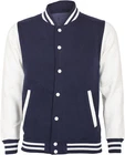 Vintage "VARSITY JACKET" Retro BASEBALL JACKET Unisex - Blue and White Rockabilly
