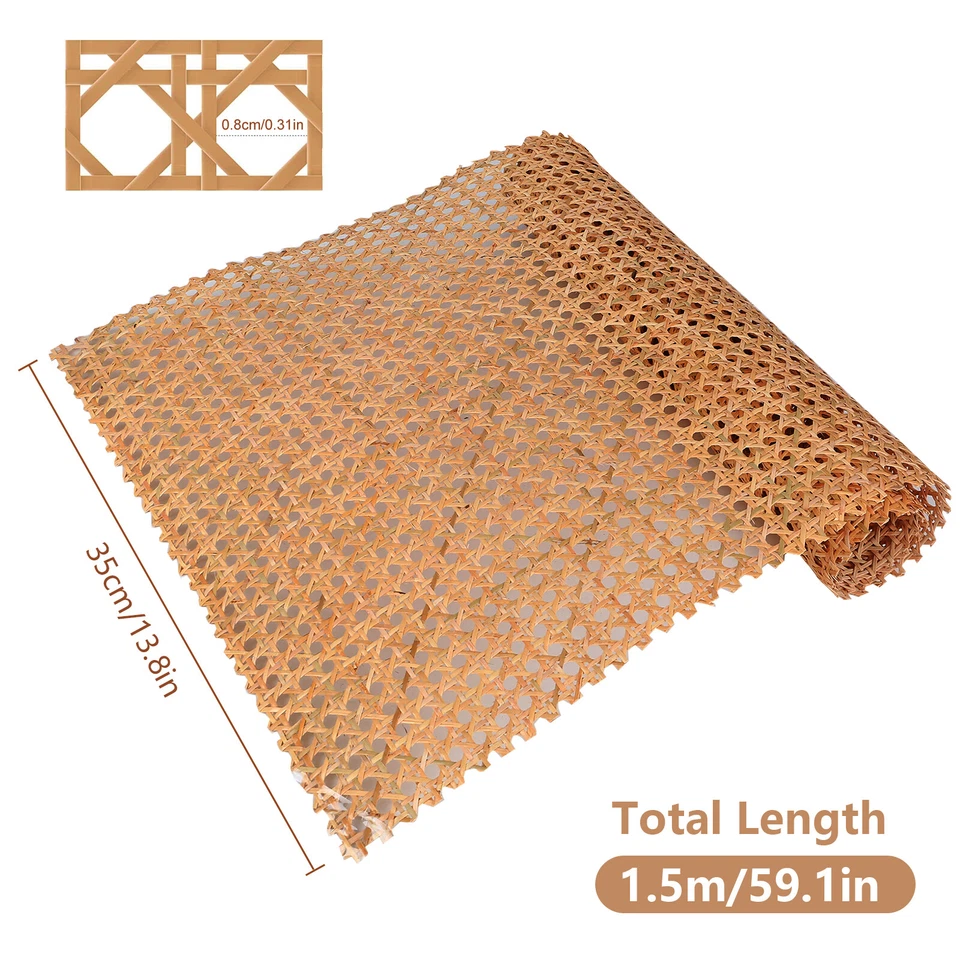 100/150/200CM Natural Cane Sheets Webbing Rattan Sheets Webbing Chair Repair DIY - Image 3 of 4