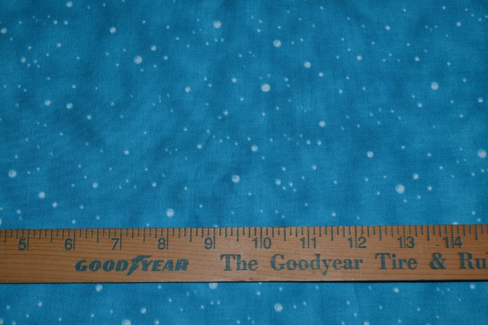 Cotton quilting fabric, blue & white dot print, 36" x 3.4 yards eBay