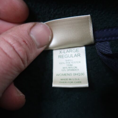 LL Bean Full Zip Fleece Sweatshirt Womens XL Long Sleeve Black - Picture 5 of 10