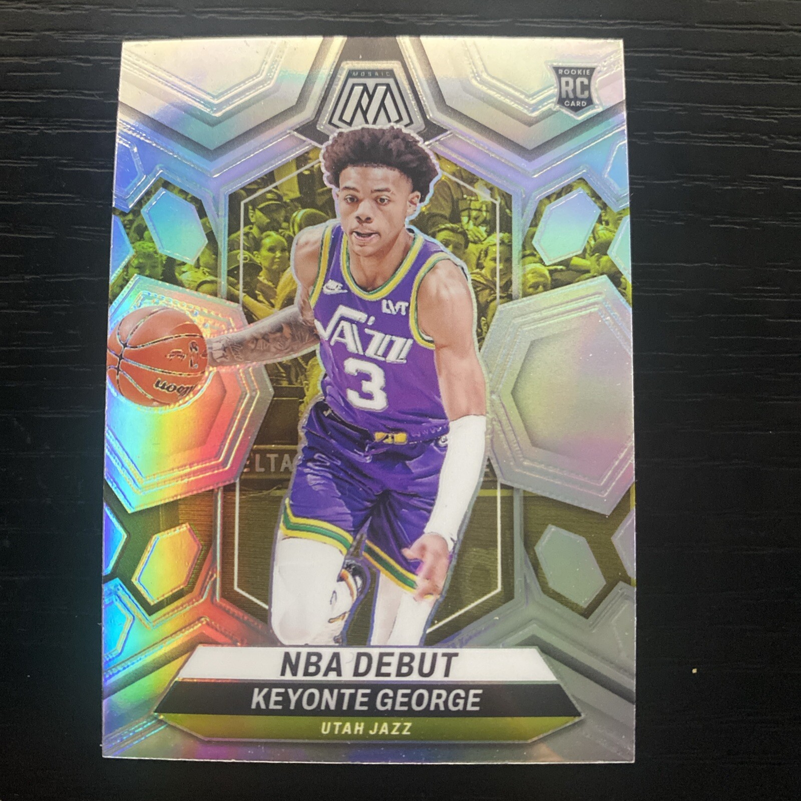 KEYONTE GEORGE 2023-24 MOSAIC NBA DEBUT SILVER PRIZM ROOKIE JAZZ RC
