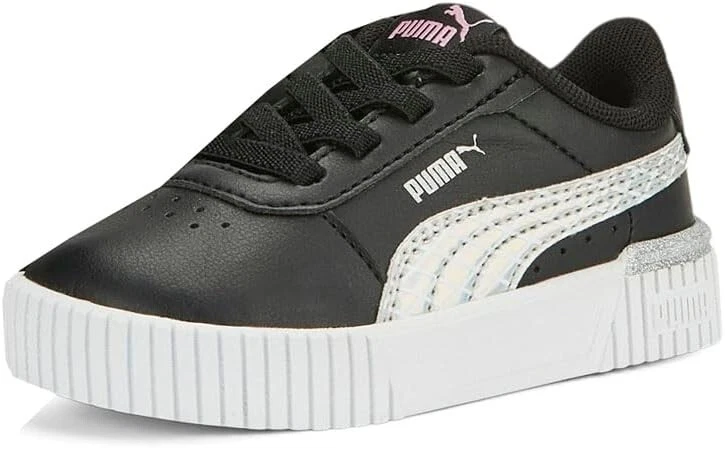 Puma Girl's Carina 2.0 Toddler Lace Up Sneakers Shoes Casual ~ Black - Image 2 of 4