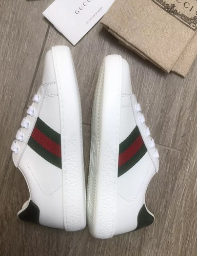 Gucci Ace leather trainers lace up kids size EU 30 UK 12 BNWT RRP £250 - Picture 10 of 16