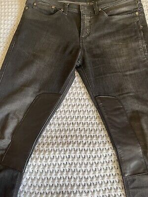 Neil Barrett Men's Jeans Skinny Leather Regular Rise Dark Neil Barrett Men's Jeans Skinny Leather Regular Rise Dark