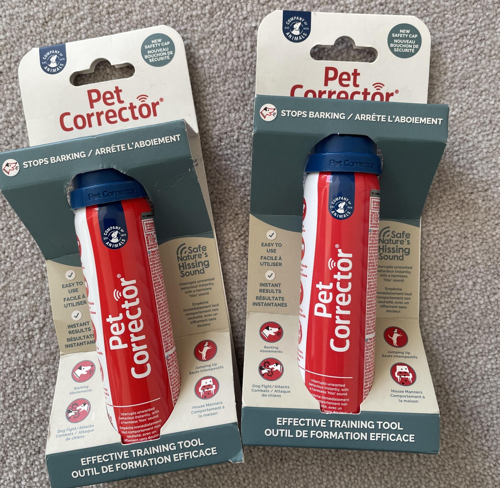 TWO CANS 2x 50ml Pet Corrector Hiss Spray - STOPS DOG BARKING JUMPING FIGHTS