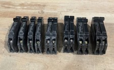 General Electric GE Breaker Lot Of 8 15 20 30 40 50 Amp Assortment
