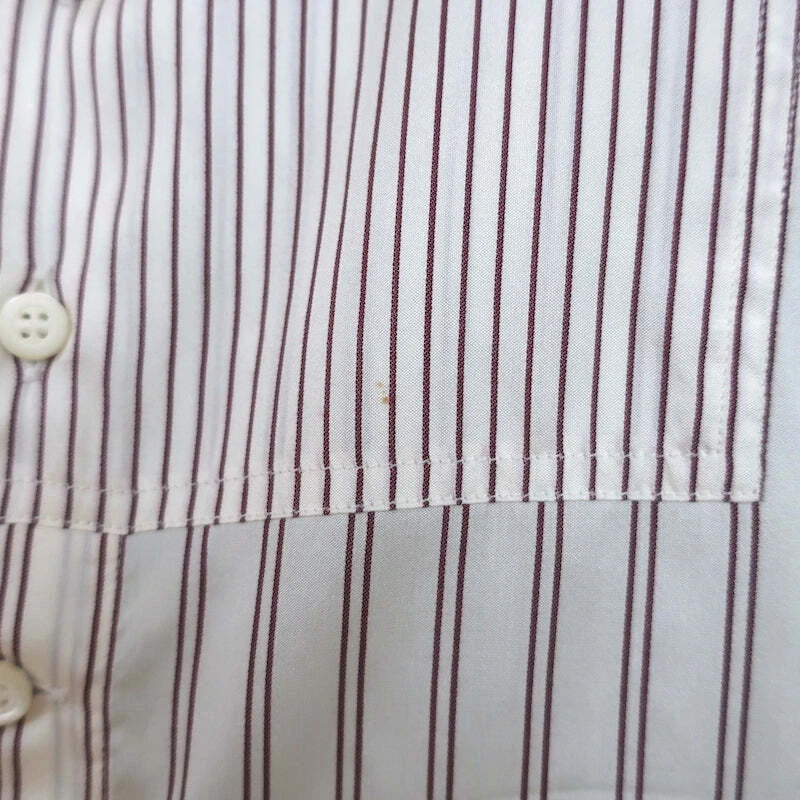 Christian Dior Striped Silk Blouse Cream/Red Size US 2 Long Sleeve Tunic Top - Image 3 of 4