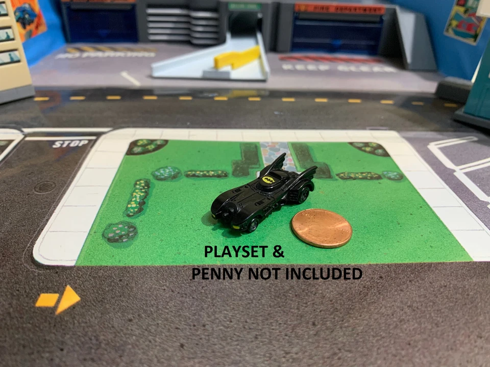 1 1/2" ESCALA N 1989 MICRO MÁQUINAS TAMAÑO MINIATURA BATMAN PELÍCULA BATMOBILE ERTL Foto 2 de 4