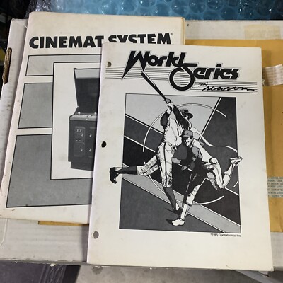 original World Series Set Cinemat System Arcade Game manual put 4 into cart 1 fr