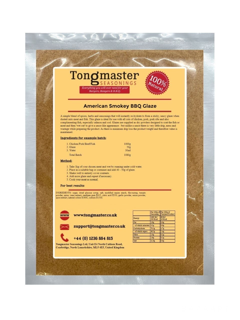 American Smokey BBQ Glaze - Meat Rub - 1kg (Gluten Free)