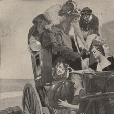 1909 Women Loaded To The Brim Carriage Wagon Coach Comic Humor Funny Postcard