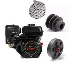 Kit de motor de gasolina 7 HP OHV 210cc eje horizontal #420 embrague para kart ATV