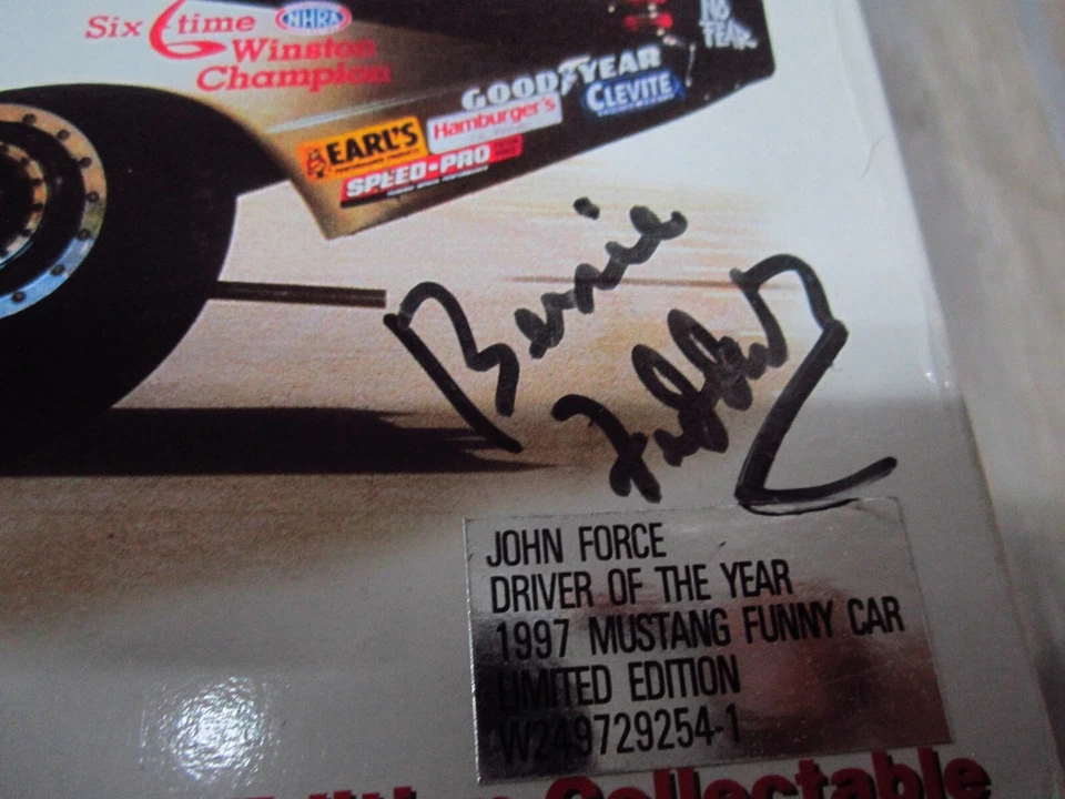 1996 John Force NHRA Driver of the Year 1w/ signatures. brand new - Image 4 of 4