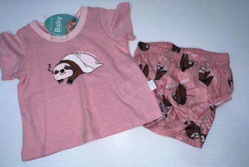 BNWT BABY GIRLS PETER ALEXANDER SLOTH PYJAMA SET SIZE 0 - 3 MTHS
