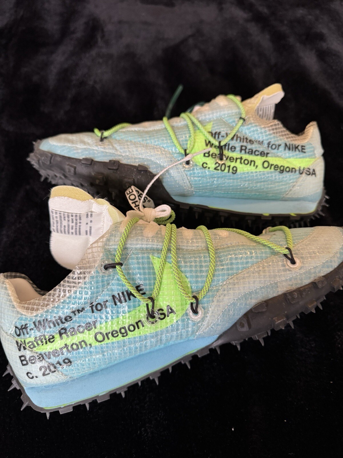 OFF WHITE X NIKE Scarpe da corsa Nike Off White x Waffle Vivid Sky taglia uomo 8 5 (donna taglia 10)