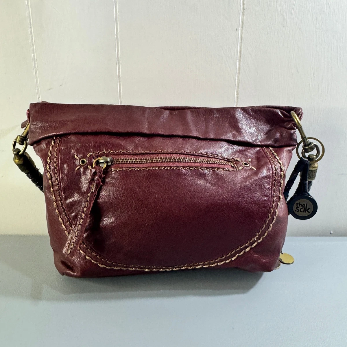 Vtg Y2k The Sak Burgundy Wine Leather Backpack Purse The Sak Burgundy Leather Shoulder Purse | Mercari main image 4