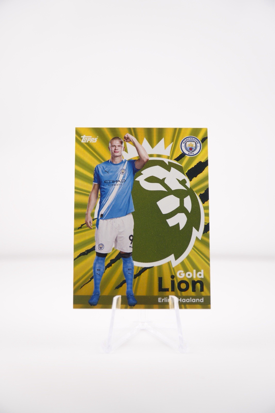 2025-26 Topps Premier League Erling Haaland Manchester City #GL12 Gold Lion
