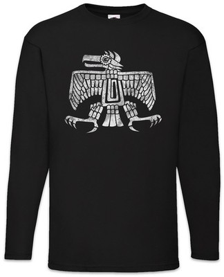 Aztec Eagle Langarm T-Shirt Aztec Indianer Indian American Azteken Sign Zeichen
