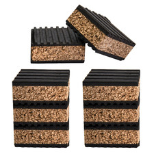 8 Pack Turntable Isolation Pads Cork Rubber Vibration Control Audio Support Sets
