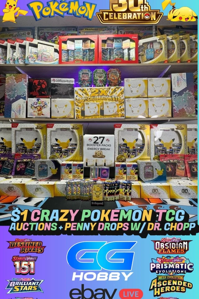 $1 POKEMON TCG SEALED AUCTIONS W/ DR.CHOPEMALL🥝